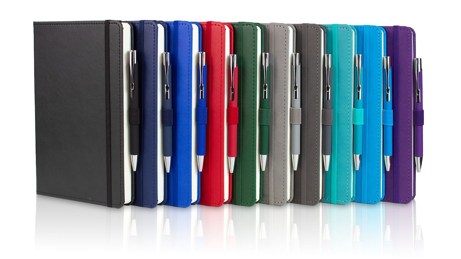 Notes London Moretti A5 FSC – group with pens